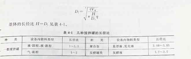 搪瓷反應(yīng)釜的釜體尺寸如何計(jì)算